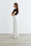 MERSERİZE DAR PAÇA PANTOLON EKRU