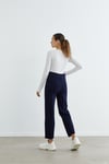 MERSERİZE DAR PAÇA PANTOLON LACİVERT