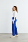 MERSERİZE DAR PAÇA PANTOLON SAKS