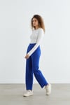 MERSERİZE DAR PAÇA PANTOLON SAKS