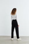 MERSERİZE DAR PAÇA PANTOLON SİYAH