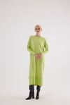 NALIA MERSERİZE ELBİSE NEON YEŞİL