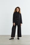 POLL YAZILI BLAZER TAKIM SİYAH