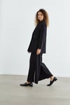 POLL YAZILI BLAZER TAKIM SİYAH