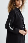 POLL YAZILI BLAZER TAKIM SİYAH