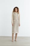SEGİNUS GARNİLİ ELBİSE BEJ