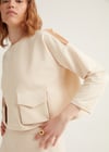 SPİCA KISA CEPLİ SWEAT - BEJ