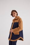 VİVET BUKLE BOMBER MAVİ-CAMEL