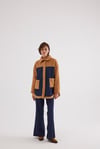 VİVET BUKLE BOMBER MAVİ-CAMEL