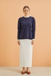 WAVY TRİKO TUNİK LACİVERT