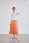 ZOE PLİSOLEY ETEK ORANJ