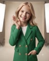 Anne Kız Gold Düğmeli Blazer CeketKız ÇocukHilal Akıncı Kids