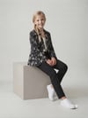 Anne Kız Kadın Kız Çocuk %100 Pamuk Çiçek Nakışlı Blazer CeketCeketHilal Akıncı Kids