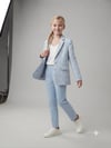 Anne Kız Kadın Kız Çocuk %100 Pamuk Çiçek Nakışlı Blazer CeketCeketHilal Akıncı Kids