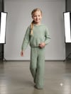 Burgu Örgü Detaylı Kapüşonlu Triko Sweatshirt Triko Pantolon 2'li TakımAlt-Üst TakımHilal Akıncı Kids
