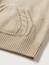 Burgu Örgü Detaylı Kapüşonlu Triko Sweatshirt Triko Pantolon 2'li TakımAlt-Üst TakımHilal Akıncı Kids