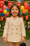 Chanel Simli Blazer CeketKız ÇocukHilal Akıncı Kids