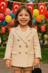 Chanel Simli Blazer CeketKız ÇocukHilal Akıncı Kids