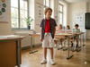 Erkek Çocuk Çizgili Viskon Gömlek Ve Beyaz Şortlu 2´li Takım Alt-Üst TakımHilal Akıncı Kids