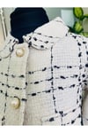 Kız Çocuk Chanel Kumaş Gold Düğmeli Crop Ceket Süs Cep Detaylı Etek 2'li TakımAlt - Üst TakımHilal Akıncı Kids