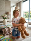 Kız Çocuk Çiçek Desenli Şifon Bluz Ve Kuşaklı Kot Etek Alt-Üst TakımHilal Akıncı Kids