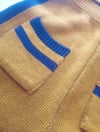 Kız Çocuk Çizgili Gold Düğmeli Triko Hırka Cepli Pantolon 2'li TakımAlt-Üst TakımHilal Akıncı Kids
