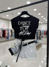 Kız Çocuk Dance Baskılı Tişört Kot Şort Bel Çantası 2 Adet File Çorap Beşli TakımAlt-Üst TakımHilal Akıncı Kids