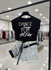 Kız Çocuk Dance Baskılı Tişört Kot Şort Bel Çantası 2 Adet File Çorap Beşli TakımAlt-Üst TakımHilal Akıncı Kids