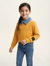 Kız Çocuk Denim Yaka Detaylı SweatshirtSweatshirtHilal Akıncı Kids