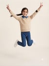 Kız Çocuk Denim Yaka Detaylı SweatshirtSweatshirtHilal Akıncı Kids