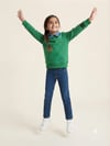 Kız Çocuk Denim Yaka Detaylı SweatshirtSweatshirtHilal Akıncı Kids