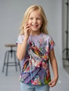 Kız Çocuk Desenli Oversize TişörtTişörtHilal Akıncı Kids