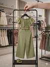 Kız Çocuk Düşük Omuz Beli ve Kolları Lastikli Bluz ve Pantalon 2`li TakımAlt-Üst TakımHilal Akıncı Kids