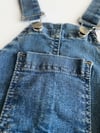 Kız Çocuk Eteği Saçaklı Denim Salopet ElbiseSalopetHilal Akıncı Kids