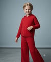 Kız Çocuk Kapüşonlu Cepli Sweatshirt Triko Pantolon 2'li TakımAlt-Üst TakımHilal Akıncı Kids