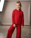 Kız Çocuk Kapüşonlu Cepli Sweatshirt Triko Pantolon 2'li TakımAlt-Üst TakımHilal Akıncı Kids