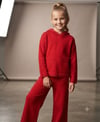 Kız Çocuk Kapüşonlu Cepli Sweatshirt Triko Pantolon 2'li TakımAlt-Üst TakımHilal Akıncı Kids