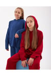 Kız Çocuk Kapüşonlu Cepli Sweatshirt Triko Pantolon 2'li TakımAlt - Üst TakımHilal Akıncı Kids