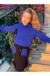 Kız Çocuk Kapüşonlu Triko Sweatshirt Renkli Cepli Etek 3'lü TakımAlt - Üst TakımHilal Akıncı Kids