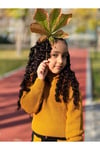 Kız Çocuk Kapüşonlu Triko Sweatshirt Renkli Cepli Etek 3'lü TakımAlt - Üst TakımHilal Akıncı Kids