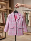Kız Çocuk Kareli Blazer CeketCeketHilal Akıncı Kids