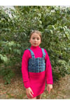 Kız Çocuk Kot Büstiyer Triko Elbise 2'li TakımElbiseHilal Akıncı Kids