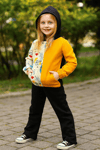 Kız Çocuk Mavi Baskılı Kapüşonlu SweatshirtKazakHilal Akıncı Kids