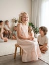 Kız Çocuk Mavi Çizgili ElbiseElbiseHilal Akıncı Kids