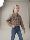 Kız Çocuk Organik Boyamalı Kot Crop CeketKız ÇocukHilal Akıncı Kids