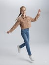 Kız Çocuk Organik Boyamalı Kot Crop CeketKız ÇocukHilal Akıncı Kids