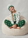 Kız Çocuk Puantiye Desen Triko Hırka Pantolon Bere 3'lü TakımAlt-Üst TakımHilal Akıncı Kids