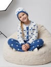 Kız Çocuk Puantiye Desen Triko Hırka Pantolon Bere 3'lü TakımAlt-Üst TakımHilal Akıncı Kids