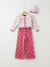 Kız Çocuk Puantiye Desen Triko Hırka Pantolon Bere 3'lü TakımAlt-Üst TakımHilal Akıncı Kids