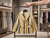 Kız Çocuk Renkli Çizgili Logo Detaylı Blazer CeketAlt-Üst TakımHilal Akıncı Kids